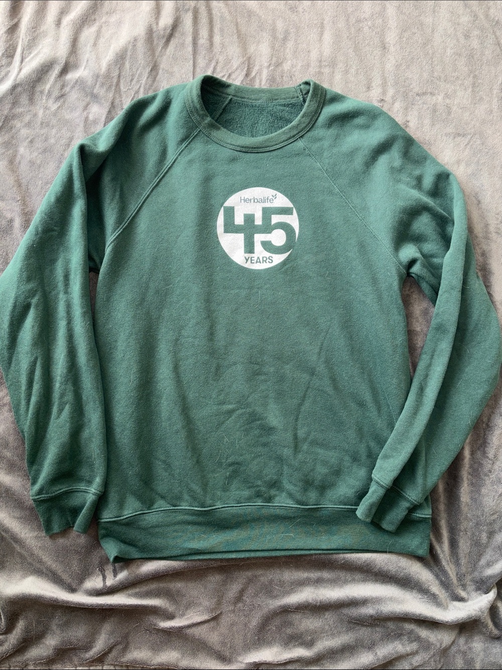 Herbal Life Green Crewneck Sweatshirt with White 45 Years Logo